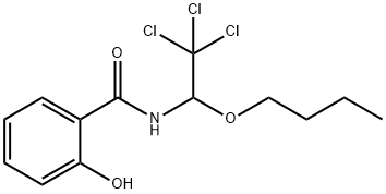 N-(1-ブトキシ-2,2,2-トリクロロエチル)-2-ヒドロキシベンズアミド 化学構造式