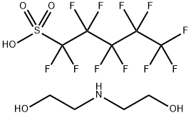 bis(2-hydroxyethyl)ammonium 1,1,2,2,3,3,4,4,5,5,5-undecafluoropentane-1-sulphonate Structure