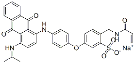 sodium alpha-(acryloylamino)-[4-[[9,10-dihydro-4-(isopropylamino)-9,10-dioxo-1-anthryl]amino]phenoxy]toluenesulphonate Structure