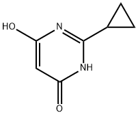 2-シクロプロピルピリミジン-4,6-ジオール 化学構造式