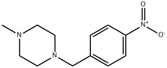 1-メチル-4-(4-ニトロベンジル)ピペラジン 化学構造式
