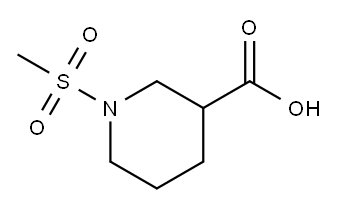 1-METHANESULFONYL-PIPERIDINE-3-CARBOXYLIC ACID Structure