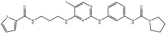 N-[3-[[5-Iodo-4-[[3-[(2-thienylcarbonyl)amino]propyl]amino]-2-pyrimidinyl]amino]phenyl]-1-pyrrolidinecarboxamide price.