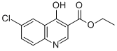 6-クロロ-4-ヒドロキシキノリン-3-カルボン酸エチル 化学構造式