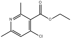 ethyl 4-chloro-2,6-dimethyl-pyridine-3-carboxylate Struktur