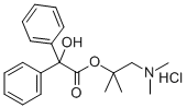 2-(dimethylamino)-1,1-dimethylethyl diphenylglycolate hydrochloride Struktur