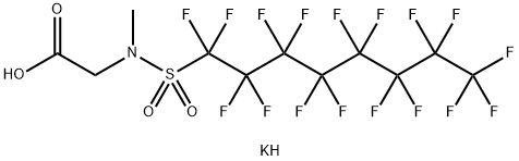 potassium N-[(heptadecafluorooctyl)sulphonyl]-N-methylglycinate Structure