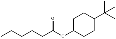 1-Cyclohexen-1-ol, 4-tert-butyl-, hexanoate 化学構造式