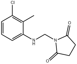 N-(2-Methyl-3-chloroanilinomethyl)succinimide Structure