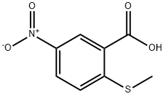 2-メチルチオ-5-ニトロ安息香酸 化学構造式