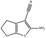 2-氨基-5,6-二氢-4H-环戊烯并噻吩-3-甲腈, 70291-62-2, 结构式