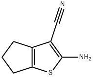 2-AMINO-5,6-DIHYDRO-4H-CYCLOPENTA[B]THIOPHENE-3-CARBONITRILE 化学構造式