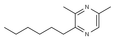 2-HEXYL-3,5-DIMETHYLPYRAZINE Structure