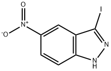 3-ヨード-5-ニトロ-1H-インダゾール 化学構造式