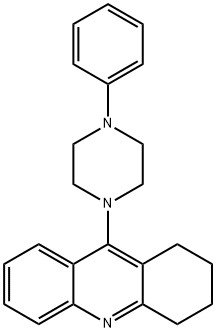 9-(4-フェニルピペラジン-1-イル)-1,2,3,4-テトラヒドロアクリジン 化学構造式
