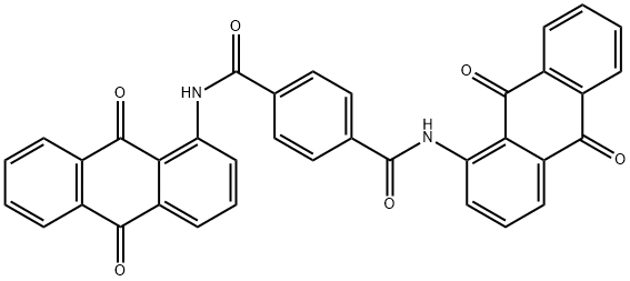 N,N'-ビス[(9,10-ジヒドロ-9,10-ジオキソアントラセン)-1-イル]テレフタルアミド 化学構造式