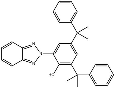 2-(2H-Benzotriazol-2-yl)-4,6-bis(1-methyl-1-phenylethyl)phenol Structure
