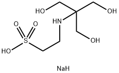 N-(Tris(hydroxymethyl)methyl)-2-aminoethanesulfonic acid sodium salt Struktur