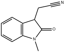 (1-METHYL-2-OXO-2,3-DIHYDRO-1H-INDOL-3-YL)ACETONITRILE 结构式