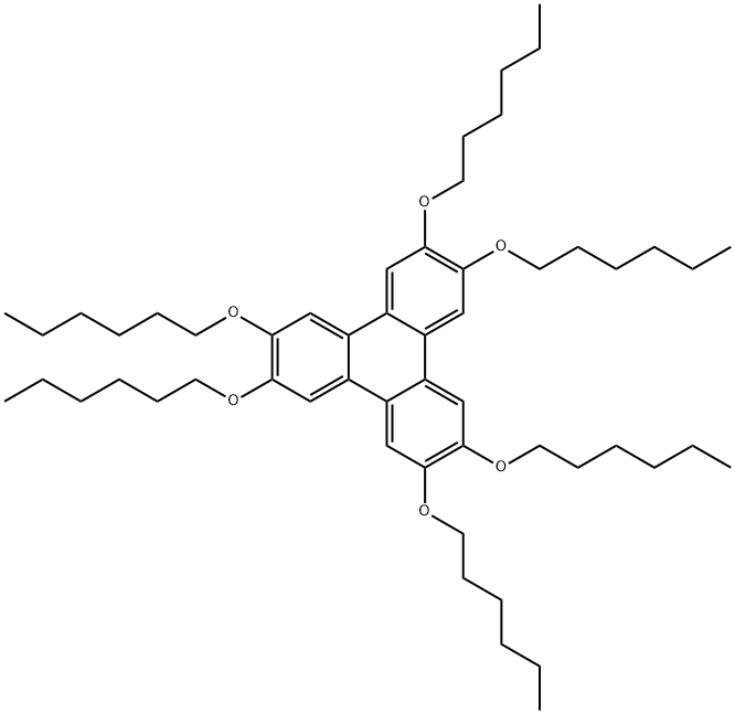 2,3,6,7,10,11-六(己氧基)苯并菲 结构式