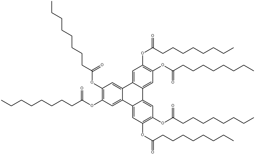 2,3,6,7,10,11-Hexakis[nonanoyloxy]triphenylen Struktur