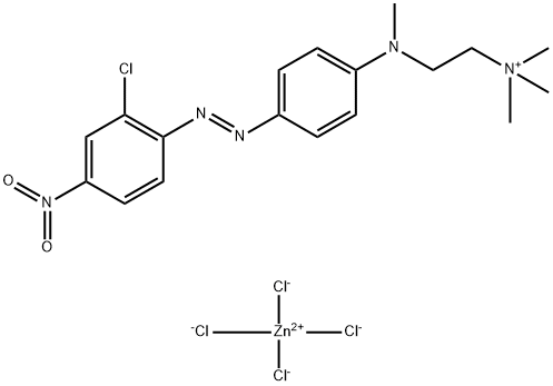 bis[[2-[[4-[(2-chloro-4-nitrophenyl)azo]phenyl]methylamino]ethyl]trimethylammonium] tetrachlorozincate Structure