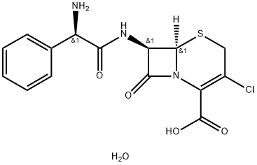 セファクロル一水和物 化学構造式