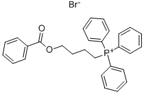 (4-(BENZOYLOXY)BUTYL)TRIPHENYLPHOSPHONIUM BROMIDE Structure