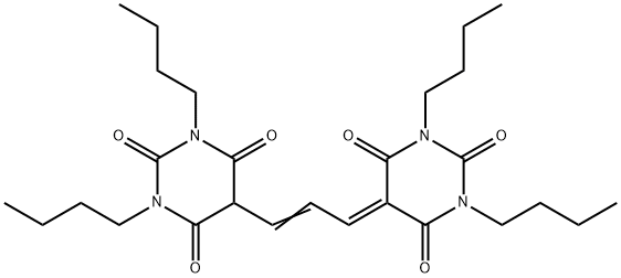 ビス-(1,3-ジブチルバルビツール酸)トリメチンオキソノール 化学構造式
