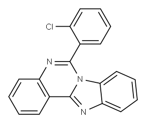 6-(2-Chlorophenyl)benzo[4,5]imidazo[1,2-c]-quinazoline 结构式