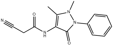 2-CYANO-N-(1,5-DIMETHYL-3-OXO-2-PHENYL-2,3-DIHYDRO-1H-PYRAZOL-4-YL)-ACETAMIDE 化学構造式