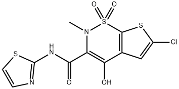 6-Chloro-4-hydroxy-2-methyl-N-(thiazol-2-yl)-2H-thieno[3,2-e]-1,2-thiazine-3-carboxamide 1,1-dioxide|