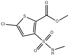 5-氯-3-(N-甲基氨磺酰基)-噻吩-2-甲酸甲酯,70374-37-7,结构式