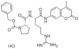 Z-脯氨酰-精氨酸-AMC-HCL 结构式