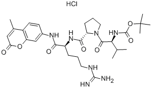 BOC-VAL-PRO-ARG-7-アミド-4-メチルクマリン 塩酸塩 化学構造式