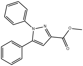 1,5-ジフェニル-1H-ピラゾール-3-カルボン酸メチル 化学構造式