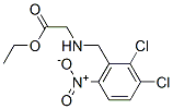 Ethyl N-(2.3-dichloro-6-nitrobenzyl)glycine 化学構造式