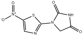 1-(5-ニトロ-2-チアゾリル)ヒダントイン 化学構造式