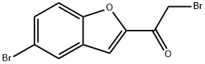 2-BROMO-1-(5-BROMO-1-BENZOFURAN-2-YL)-1-ETHANONE Structure