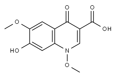 1,4-dihydro-1,6-dimethoxy-7-hydroxy-4-oxoquinoline-3-carboxylic acid 结构式