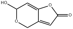 6-ヒドロキシ-4H-フロ[3,2-c]ピラン-2(6H)-オン 化学構造式