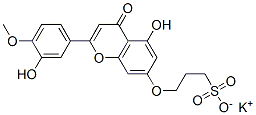 potassium 3-[5-hydroxy-2-(3-hydroxy-4-methoxy-phenyl)-4-oxo-chromen-7- yl]oxypropane-1-sulfonate Structure