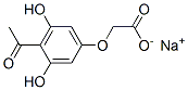 sodium 2-(4-acetyl-3,5-dihydroxy-phenoxy)acetate 化学構造式