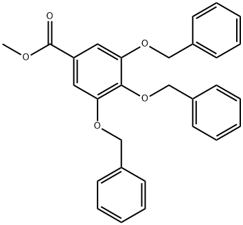3,4,5-トリス(ベンジルオキシ)安息香酸メチル 化学構造式