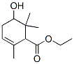 5-ヒドロキシ-2,6,6-トリメチル-2-シクロヘキセン-1-カルボン酸エチル 化学構造式