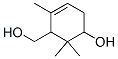 5-ヒドロキシ-2,6,6-トリメチル-2-シクロヘキセン-1-メタノール 化学構造式