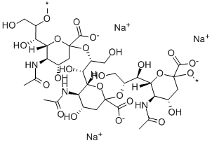 多聚[2,8-(N-乙酰基神经氨酸钠)], 70431-34-4, 结构式
