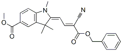 methyl 2-[3-cyano-4-oxo-4-(phenylmethoxy)but-2-enylidene]-2,3-dihydro-1,3,3-trimethyl-1H-indole-5-carboxylate Structure