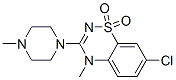 7-Chloro-4-methyl-3-(4-methyl-1-piperazinyl)-4H-1,2,4-benzothiadiazine  1,1-dioxide 结构式