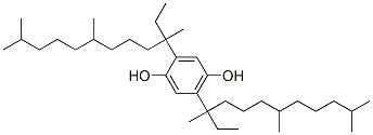 2,5-ビス(1-エチル-1,5,9-トリメチルデシル)ヒドロキノン 化学構造式